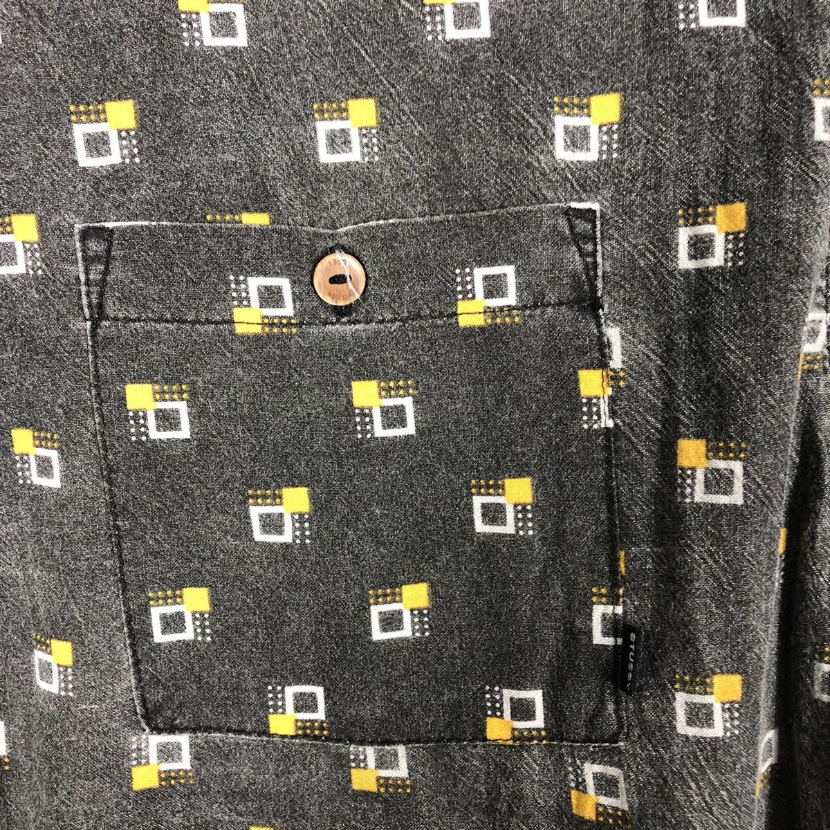 Stussy × Vintage 🔥Rare🔥Vintage Stussy Block Design Single Pocket Button Shirt Size US M / EU 48-50 / 2 - 11 Thumbnail