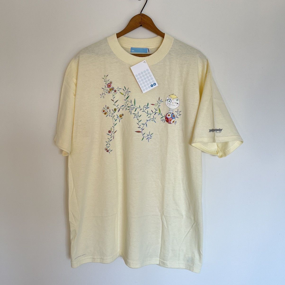 image of Vintage Takashi Murakami 2K Graphic Museum Art Shirt Kanye in Yellow, Men's (Size XL)