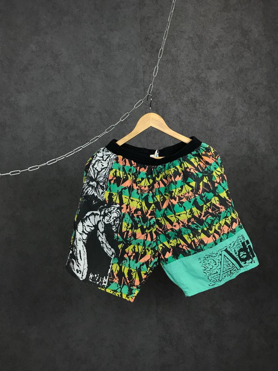 Vintage Adidas vintage streetwear crazy overprinted shorts Size US 32 / EU 48 - 1 Thumbnail