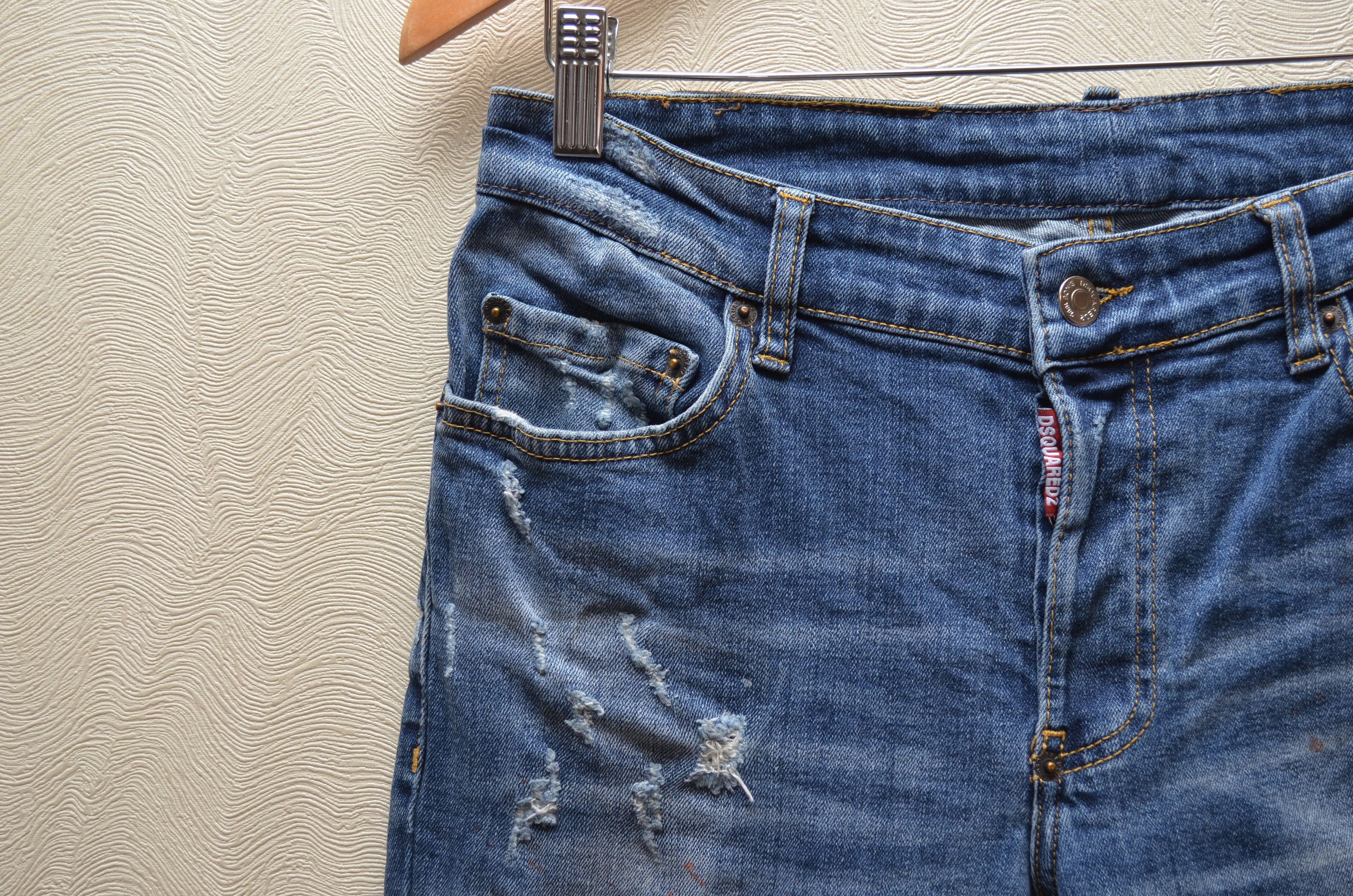 Designer × Dsquared2 Dsquared2 Blue Distressed Slim jeans Sz W30 L34 Size US 30 / EU 46 - 3 Thumbnail