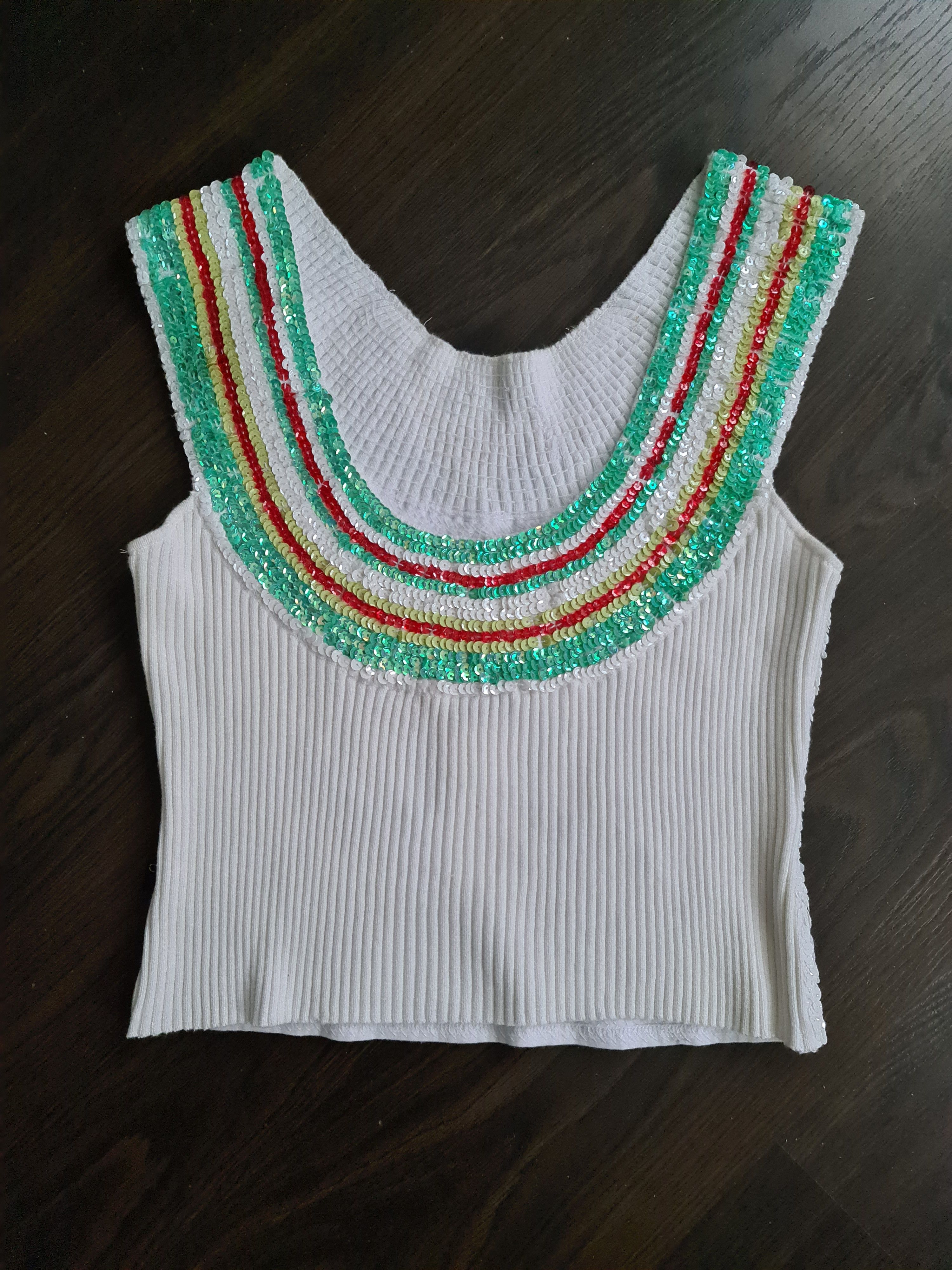 Just Cavalli Just Cavalli Wmn's All Sequins Sleeveless Top Size ONE SIZE - 3 Thumbnail