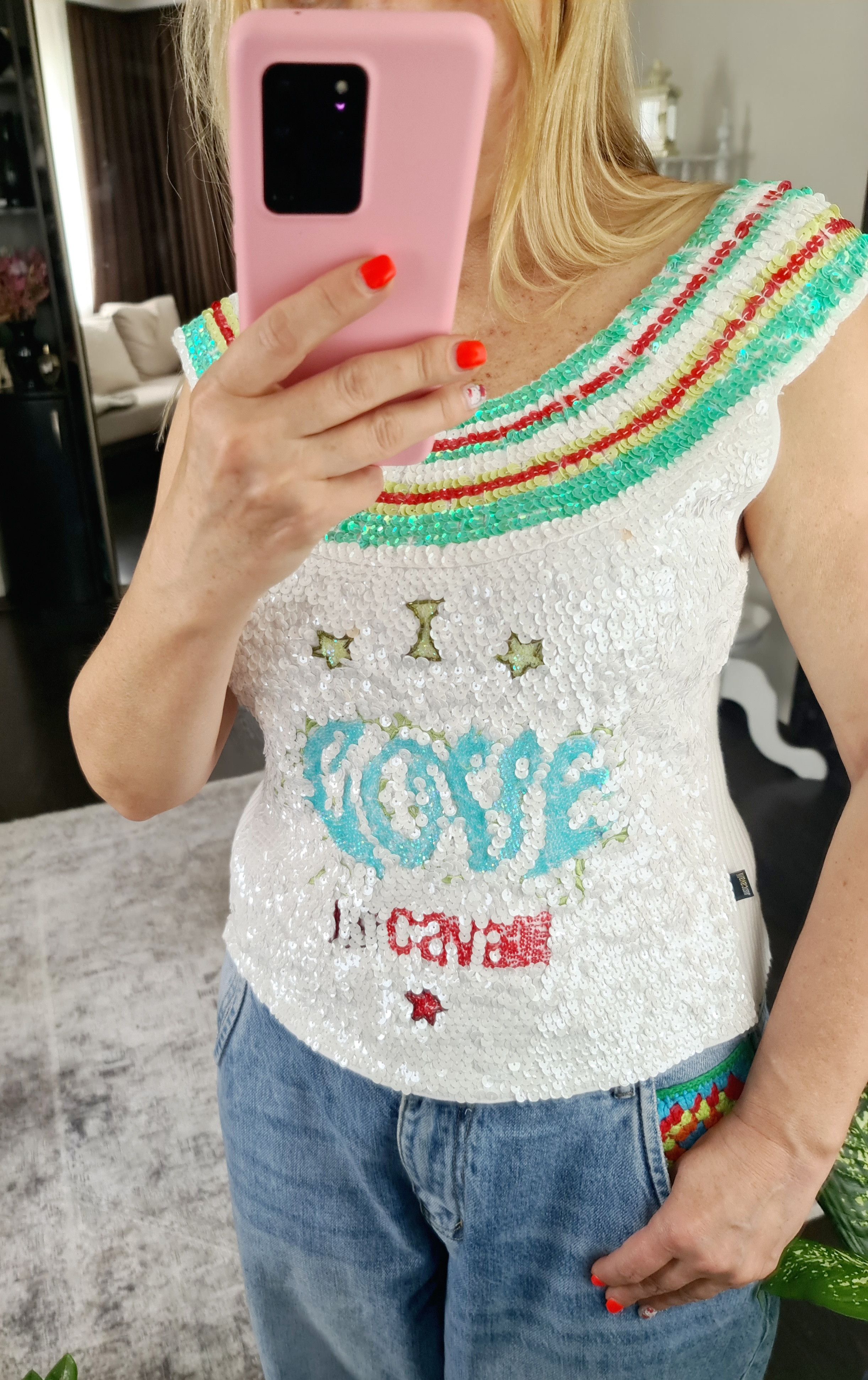 Just Cavalli Just Cavalli Wmn's All Sequins Sleeveless Top Size ONE SIZE - 2 Thumbnail