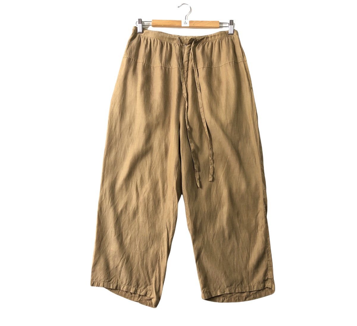 Issey Miyake Sunao Kuwahara Drawstring Soft Crop Palazzo Pant Size 30" / US 8 / IT 44 - 1 Thumbnail