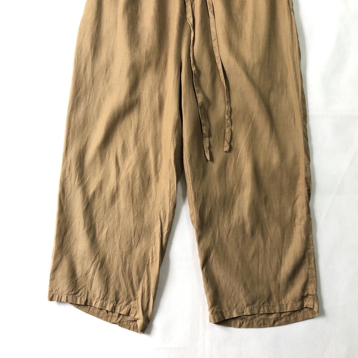 Issey Miyake Sunao Kuwahara Drawstring Soft Crop Palazzo Pant Size 30" / US 8 / IT 44 - 4 Thumbnail