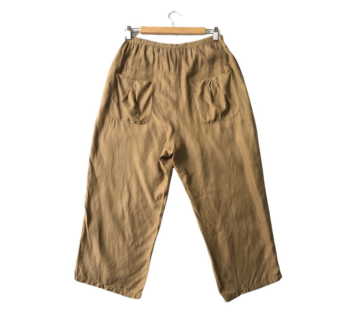 Issey Miyake Sunao Kuwahara Drawstring Soft Crop Palazzo Pant Size 30" / US 8 / IT 44 - 2 Thumbnail