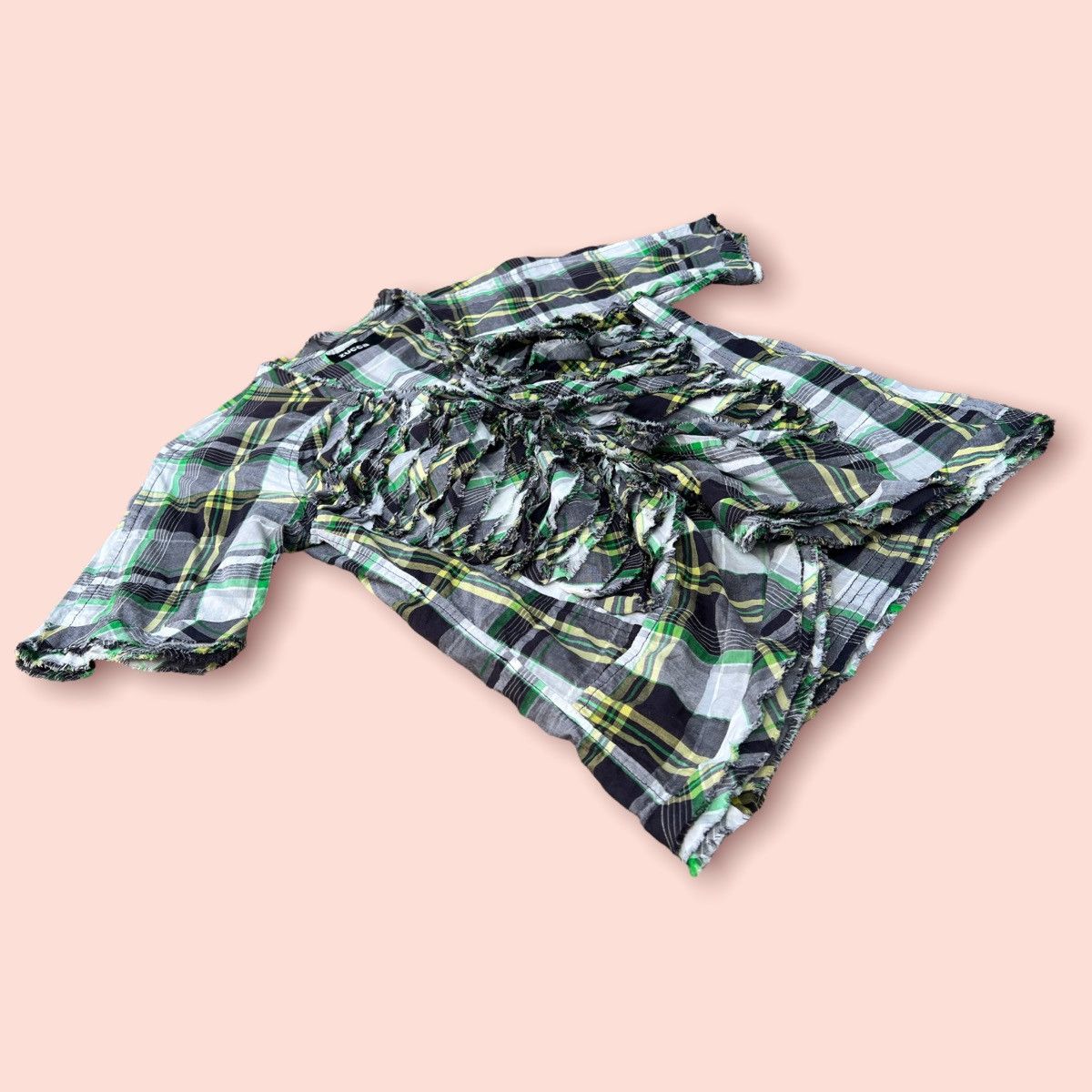CABANE de ZUCCa ZUCCA BUTTON UP FLOUNCY PLAID BLOUSE Size M / US 6-8 / IT 42-44 - 5 Thumbnail