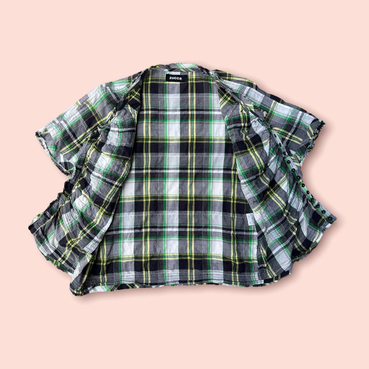 CABANE de ZUCCa ZUCCA BUTTON UP FLOUNCY PLAID BLOUSE Size M / US 6-8 / IT 42-44 - 7 Thumbnail