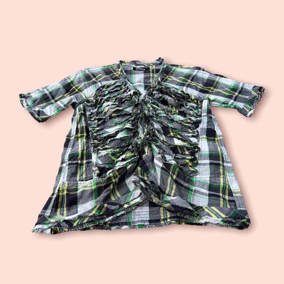CABANE de ZUCCa ZUCCA BUTTON UP FLOUNCY PLAID BLOUSE Size M / US 6-8 / IT 42-44 - 9 Thumbnail