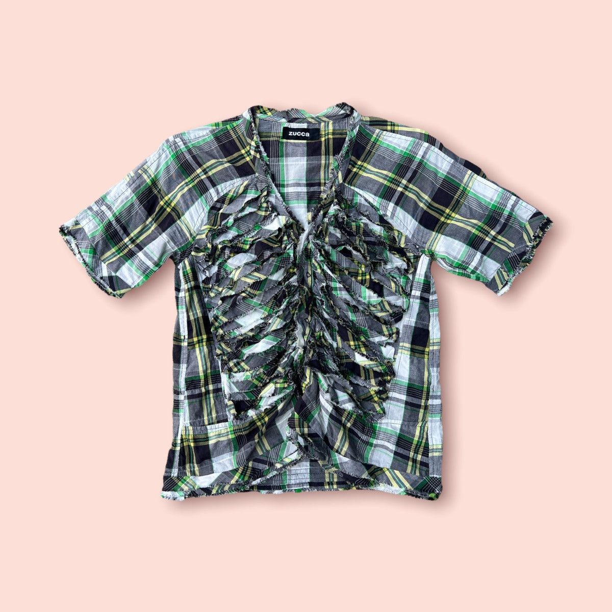 CABANE de ZUCCa ZUCCA BUTTON UP FLOUNCY PLAID BLOUSE Size M / US 6-8 / IT 42-44 - 1 Thumbnail