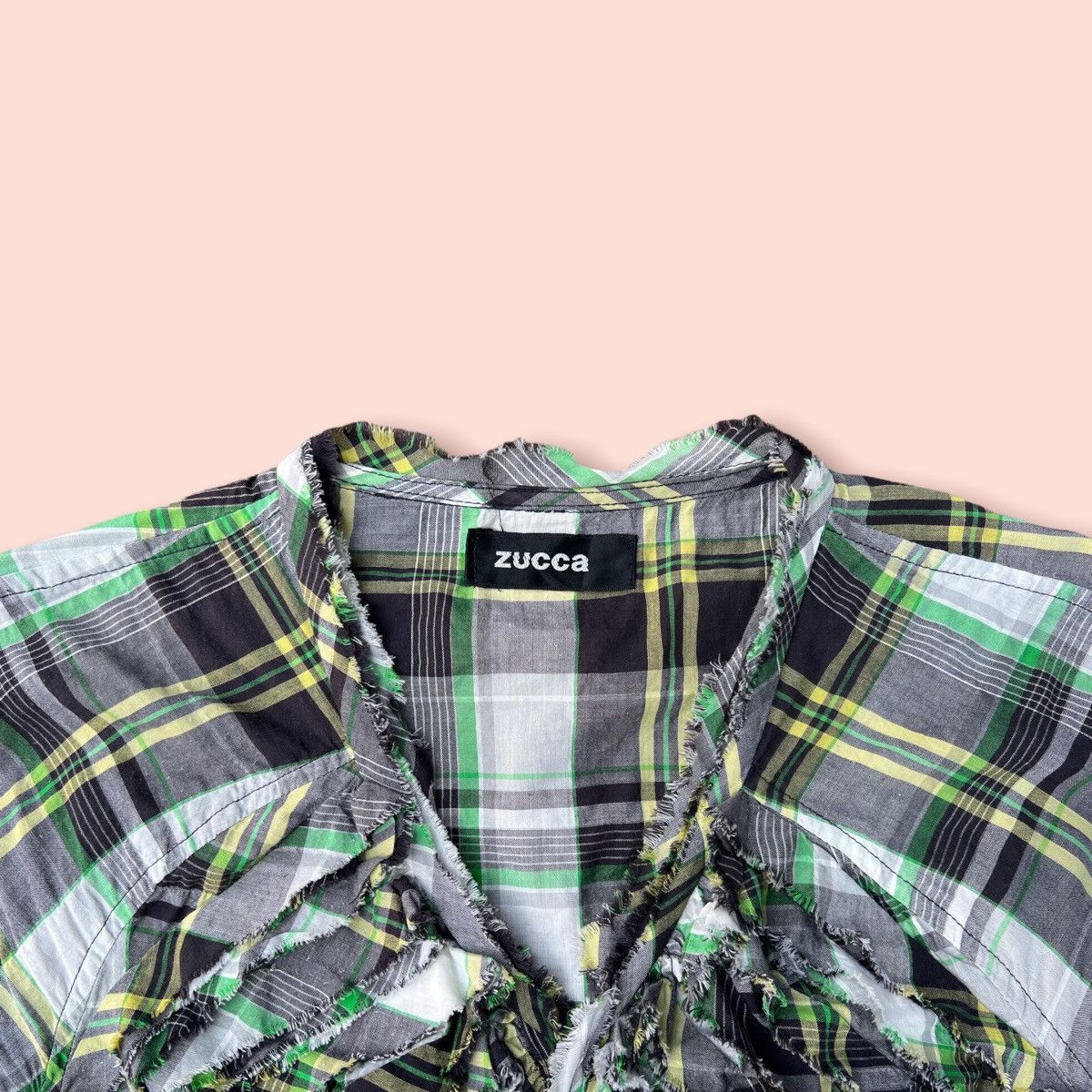 CABANE de ZUCCa ZUCCA BUTTON UP FLOUNCY PLAID BLOUSE Size M / US 6-8 / IT 42-44 - 2 Thumbnail