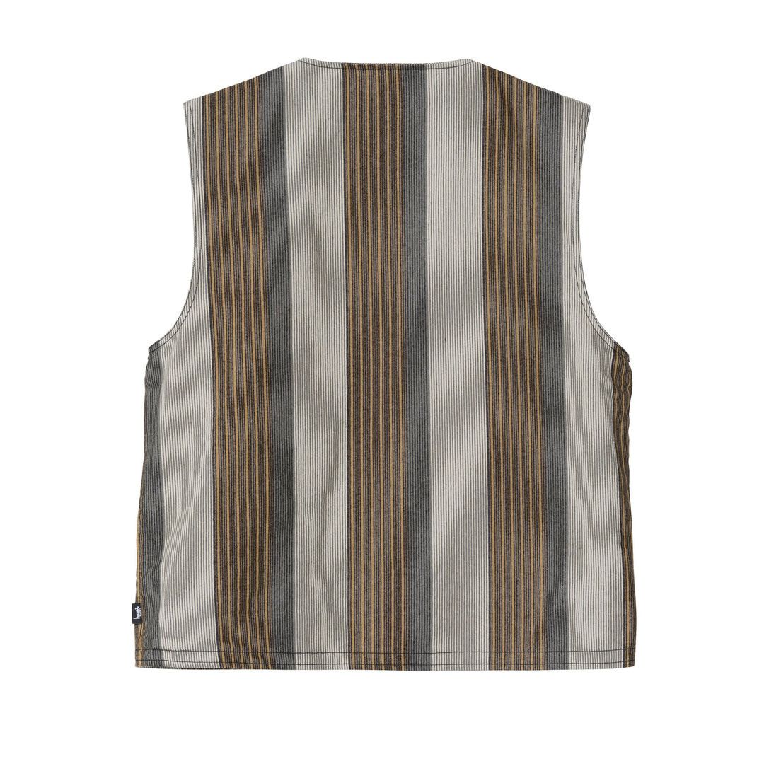 Stussy Stussy Striped Zip-Up Cargo Vest | Grailed