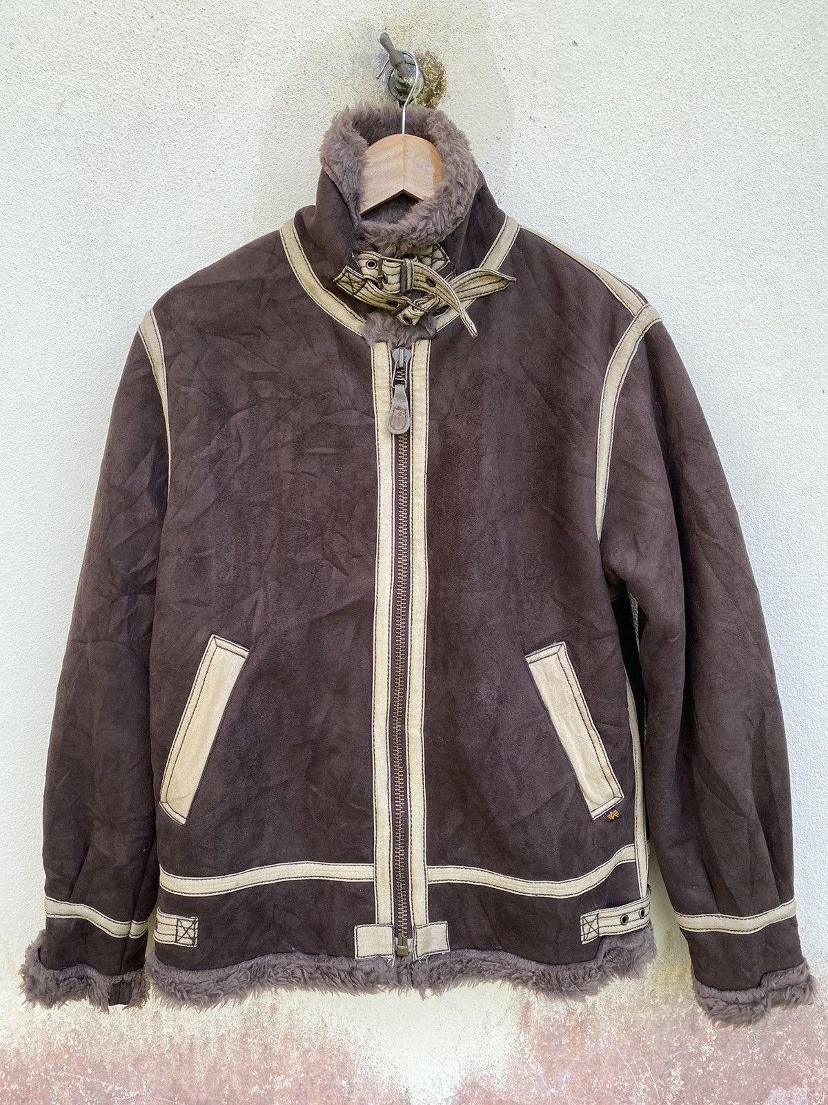 Alpha Industries leather jecket army Size US L / EU 52-54 / 3 - 1 Thumbnail