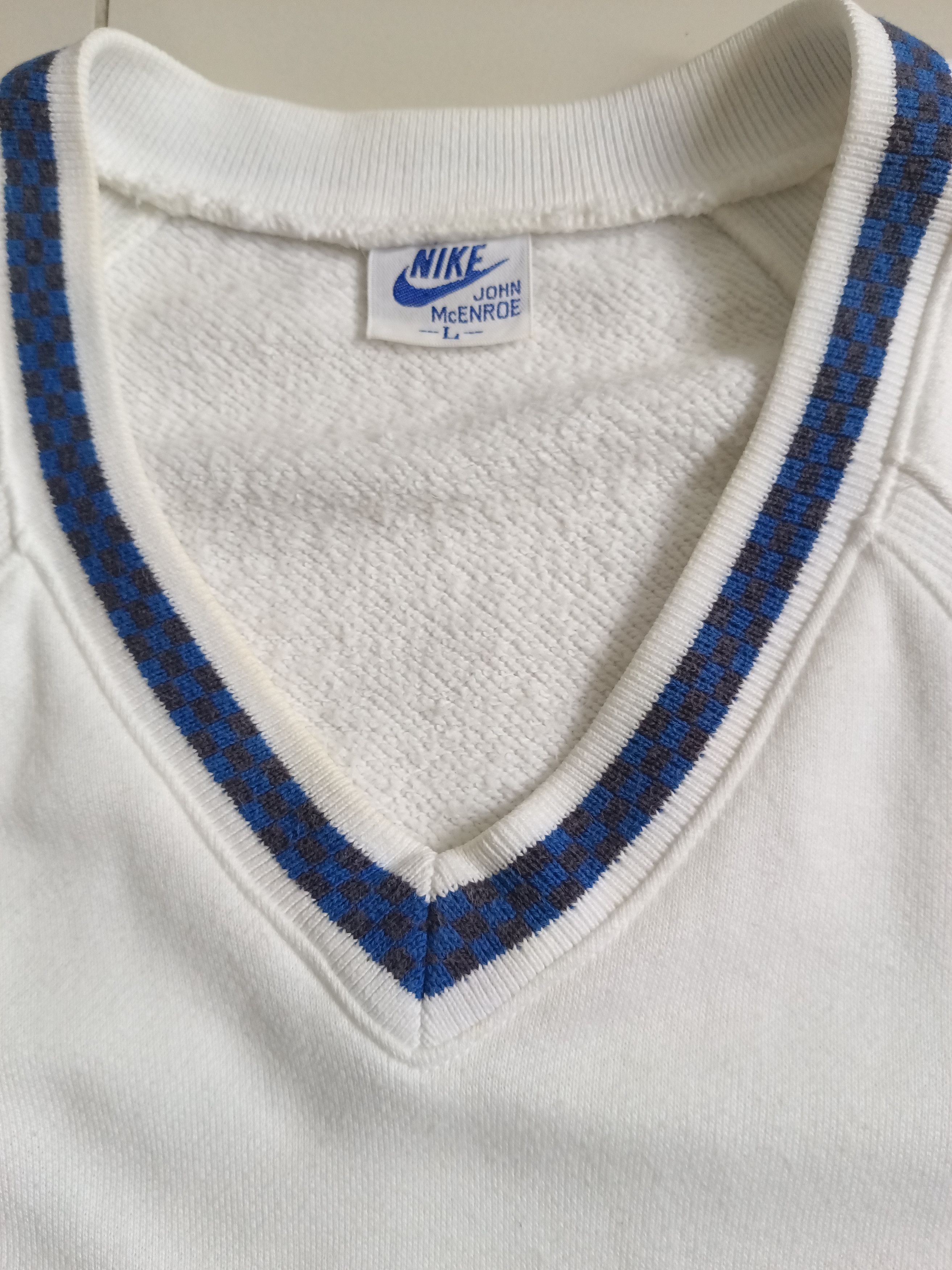 Nike × Vintage Vintage Nike John McEnroe Checkerboard Sweater Size US L / EU 52-54 / 3 - 6 Thumbnail