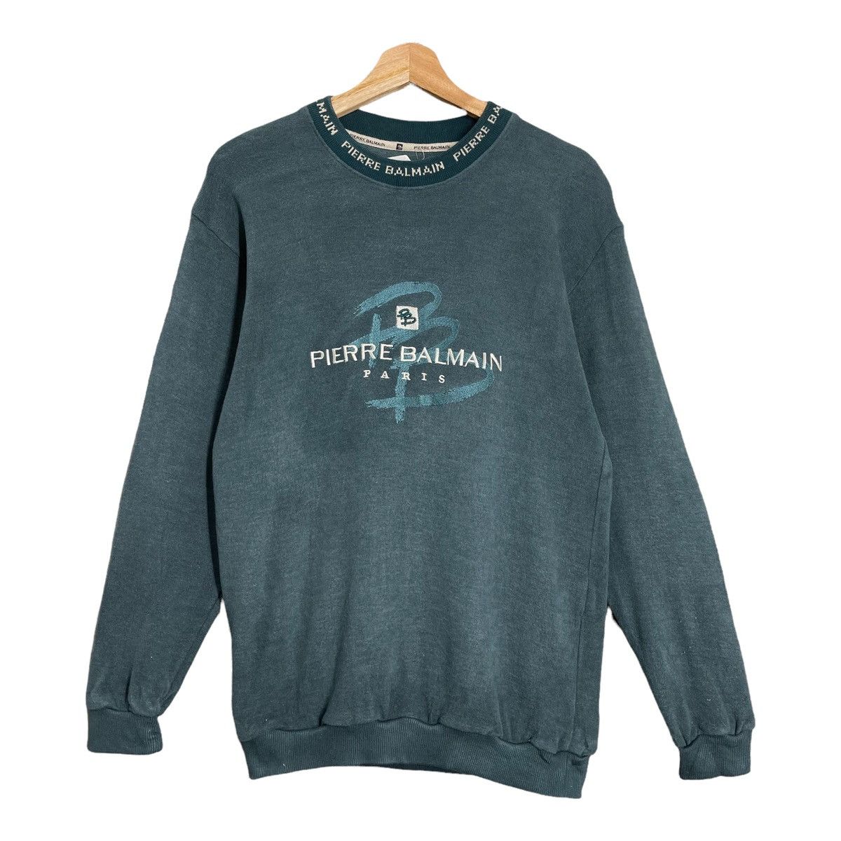 Pierre Balmain Pierre Balmain Big Logo Crewneck Sweatshirt Size M Size US M / EU 48-50 / 2 - 1 Thumbnail