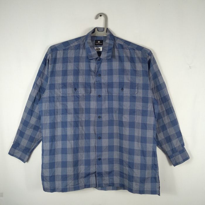 Issey Miyake Issey Miyake Checkerboard Double Pocket Full Buttons ...