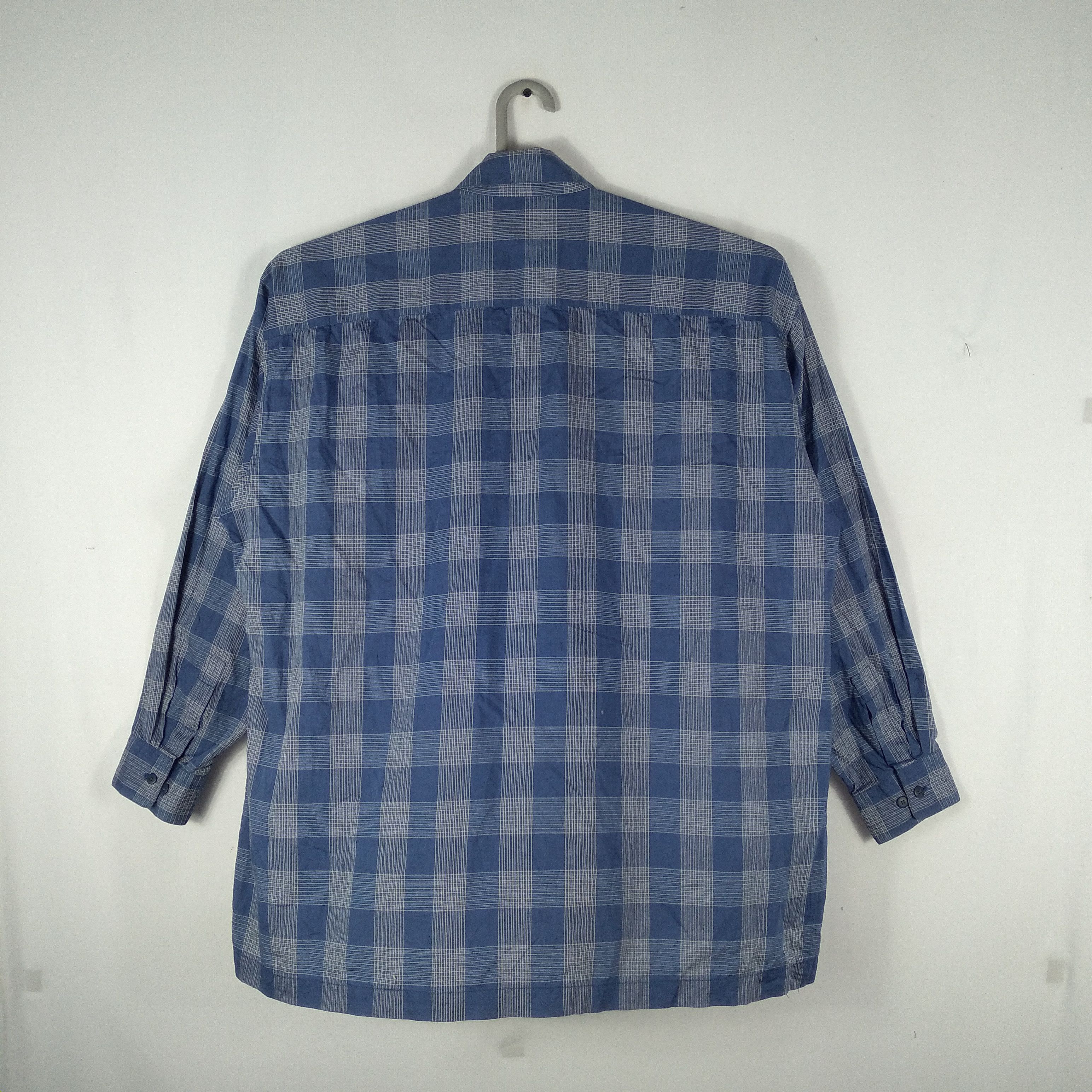 Designer × Issey Miyake × Tsumori Chisato Issey Miyake Checkerboard Double Pocket Full Buttons Shirts Size US M / EU 48-50 / 2 - 4 Thumbnail