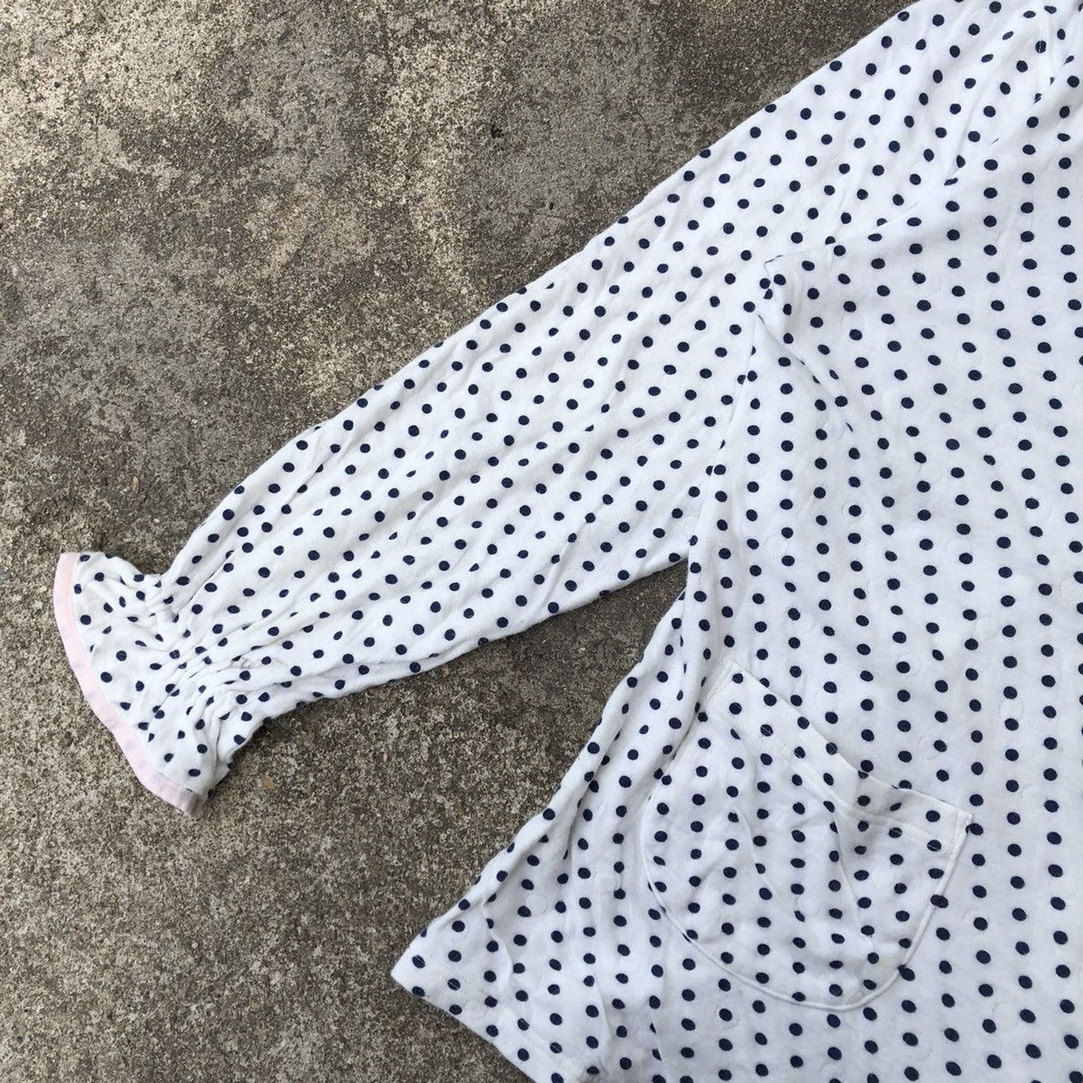 Designer × Japanese Brand × Tsumori Chisato 🔥Rare🔥🇯🇵Tsumori Chisato Polcadot Crop Sleep Wear Button Shirt Size S / US 4 / IT 40 - 8 Thumbnail