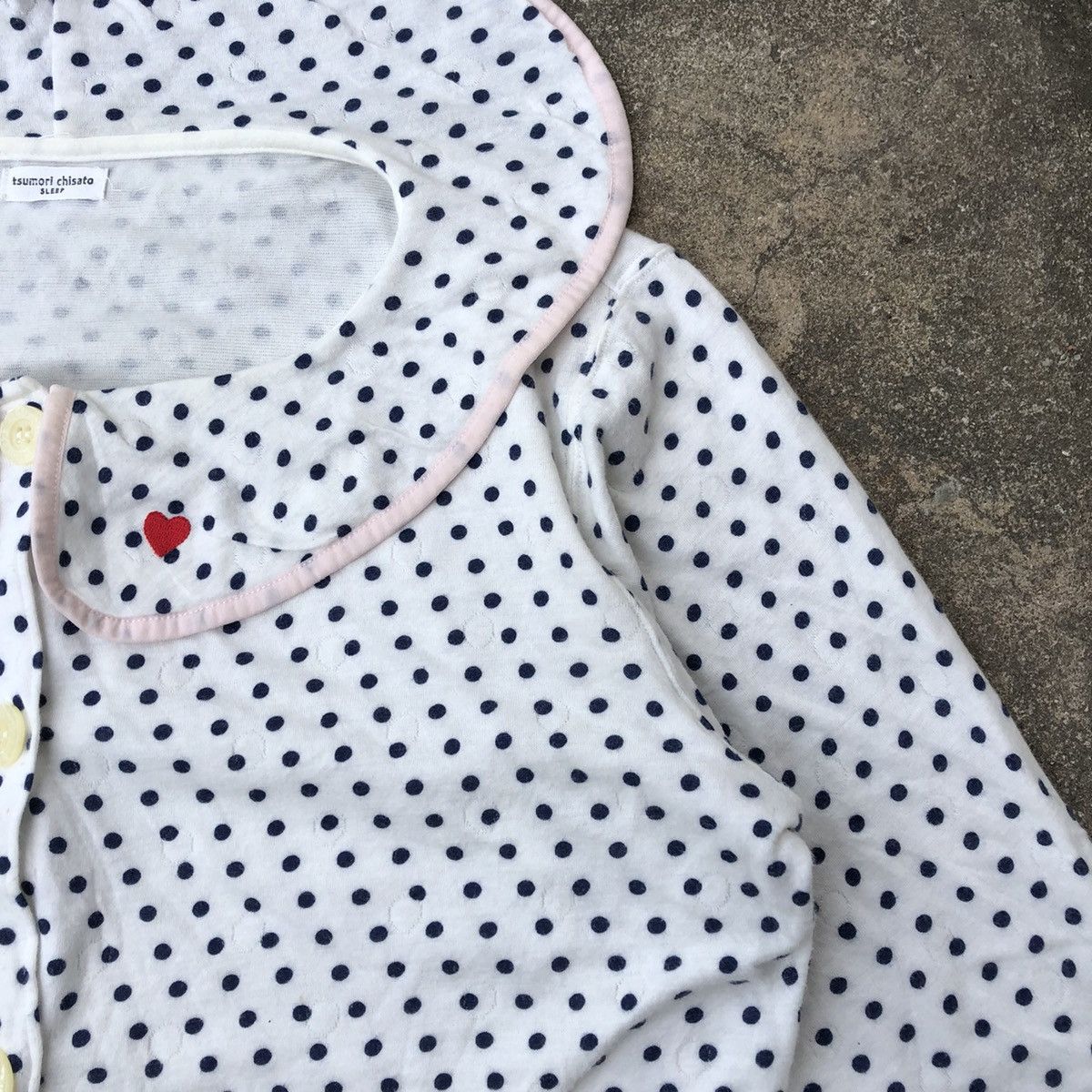 Designer × Japanese Brand × Tsumori Chisato 🔥Rare🔥🇯🇵Tsumori Chisato Polcadot Crop Sleep Wear Button Shirt Size S / US 4 / IT 40 - 5 Thumbnail
