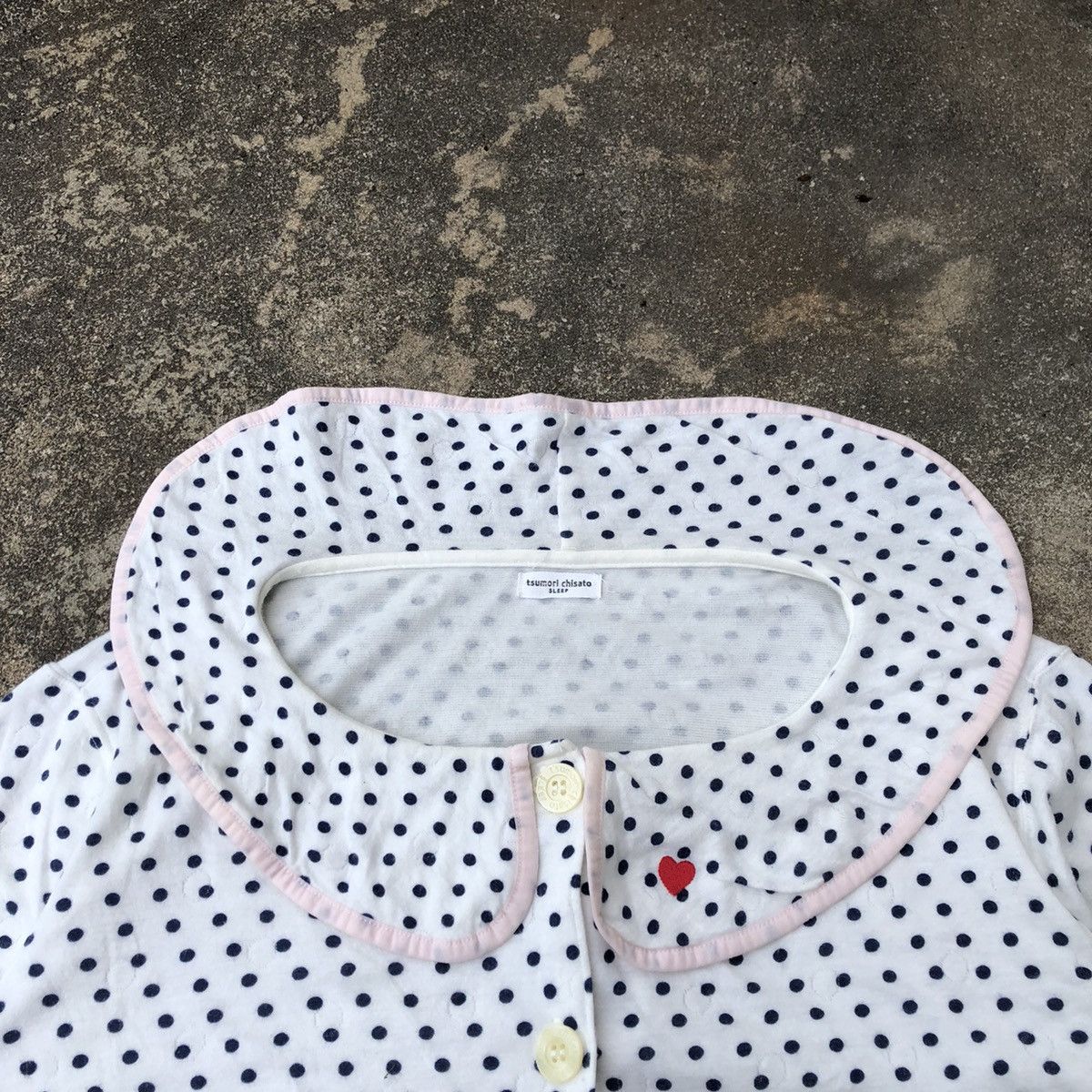 Designer × Japanese Brand × Tsumori Chisato 🔥Rare🔥🇯🇵Tsumori Chisato Polcadot Crop Sleep Wear Button Shirt Size S / US 4 / IT 40 - 2 Thumbnail
