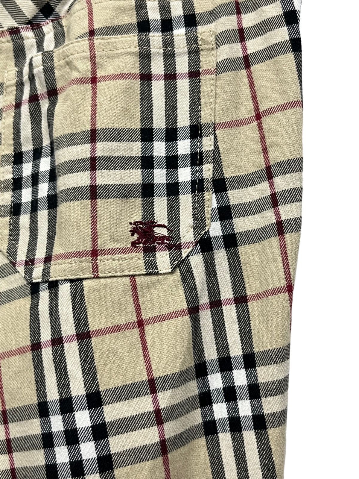 Burberry 🔥 BURBERRY NOVA CHECK BLUE LABEL Japan Three Quarters Pants Size 29" - 10 Thumbnail