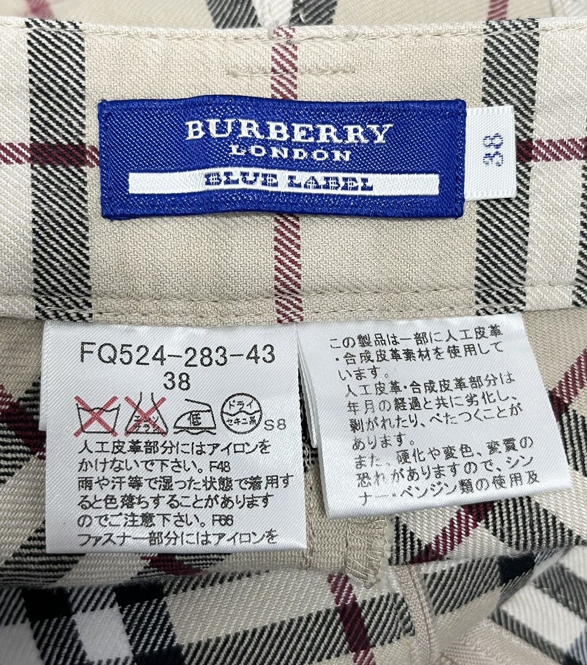 Burberry 🔥 BURBERRY NOVA CHECK BLUE LABEL Japan Three Quarters Pants Size 29" - 19 Thumbnail