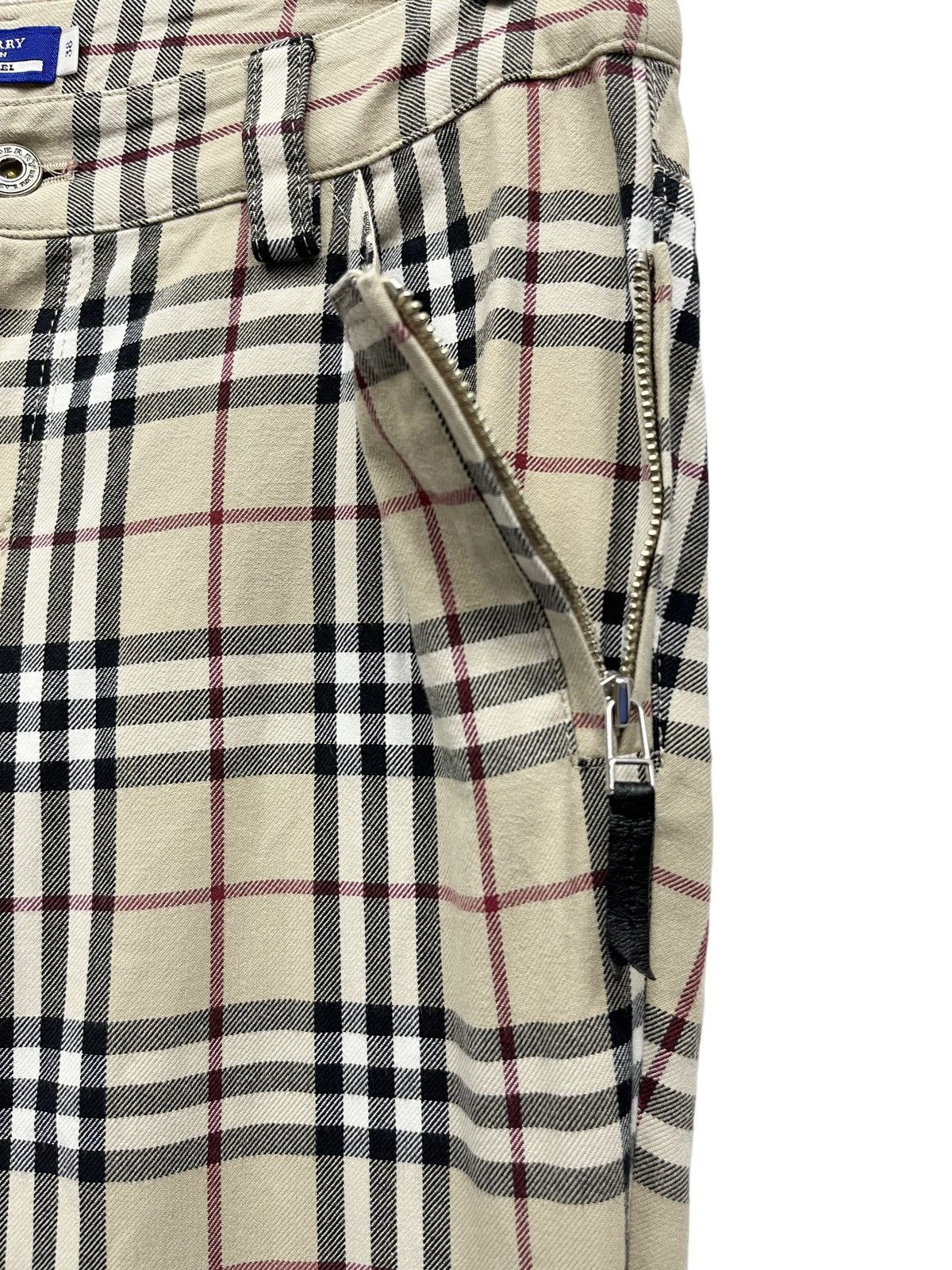 Burberry 🔥 BURBERRY NOVA CHECK BLUE LABEL Japan Three Quarters Pants Size 29" - 8 Thumbnail