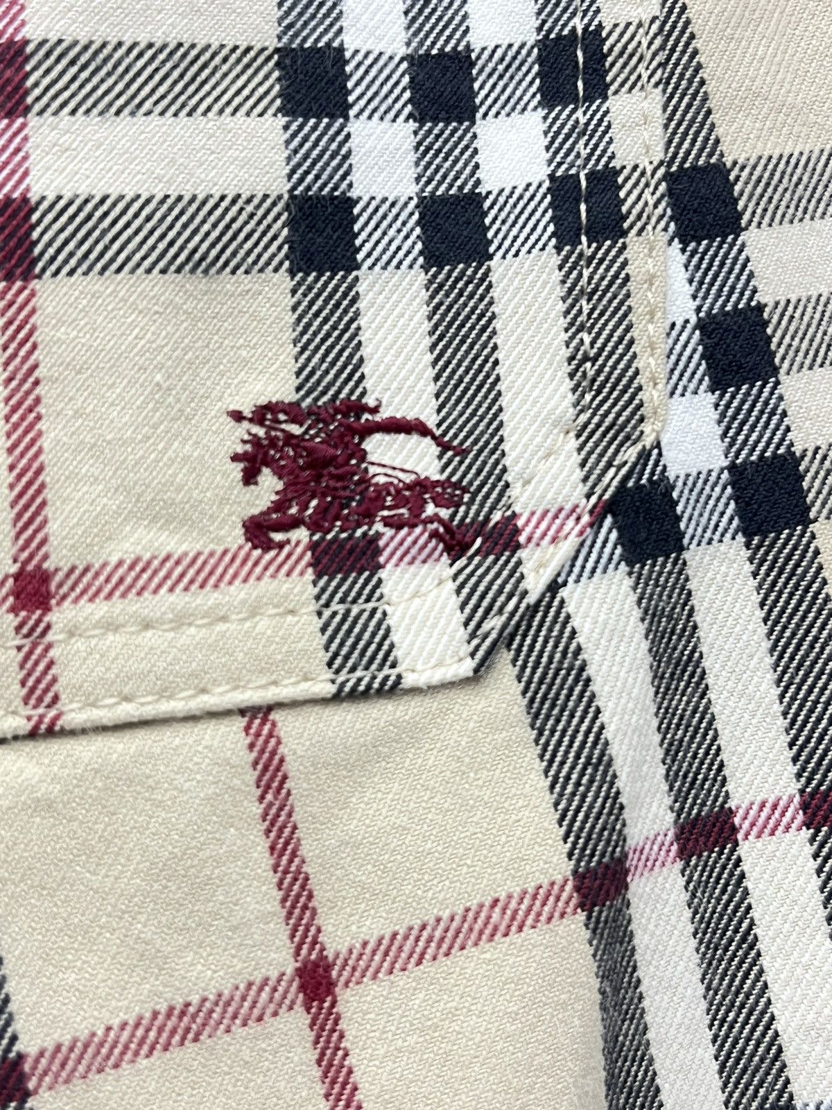 Burberry 🔥 BURBERRY NOVA CHECK BLUE LABEL Japan Three Quarters Pants Size 29" - 16 Thumbnail