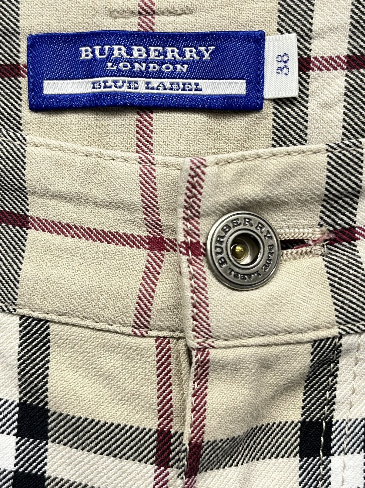 Burberry 🔥 BURBERRY NOVA CHECK BLUE LABEL Japan Three Quarters Pants Size 29" - 18 Thumbnail