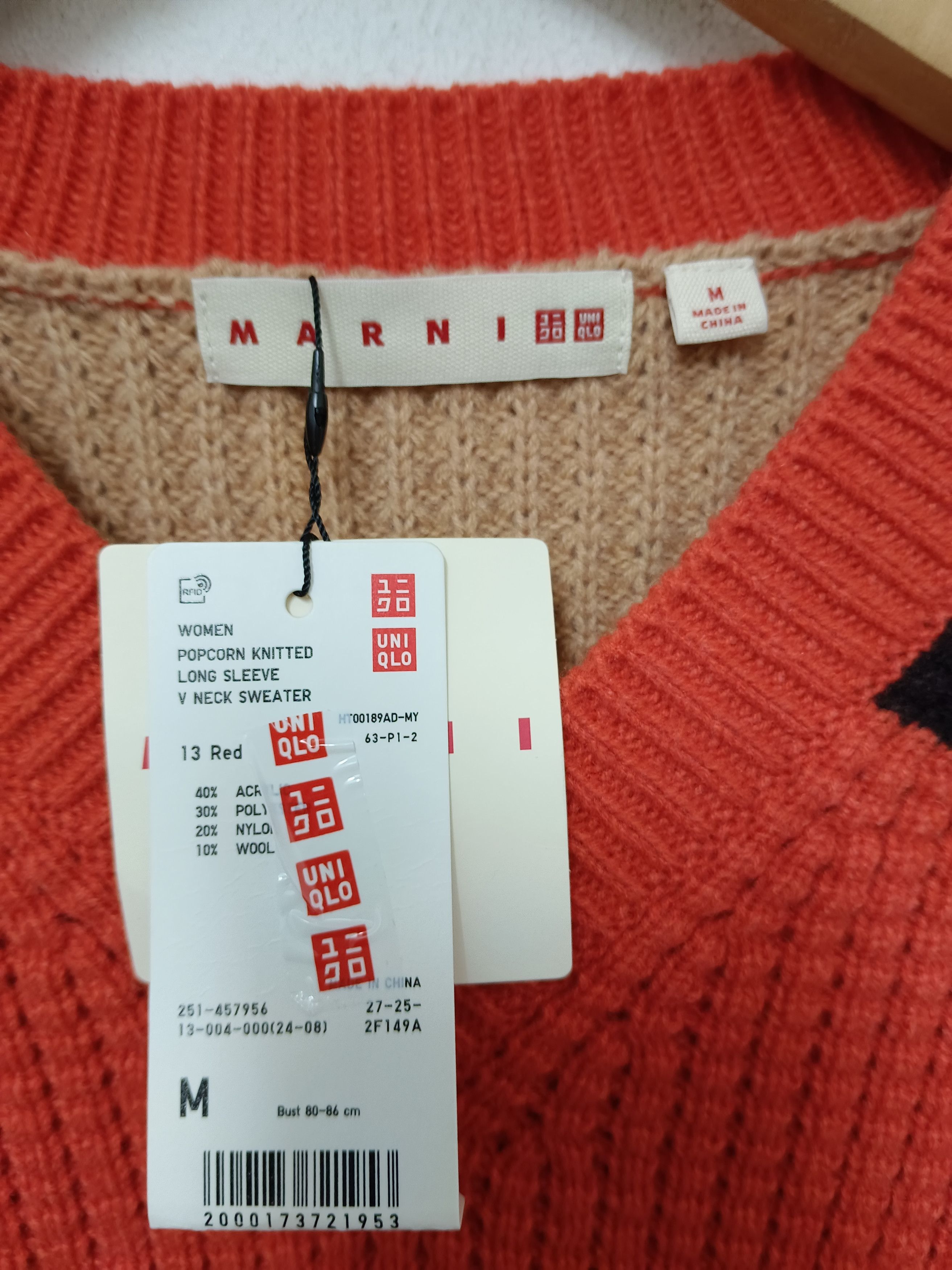 Marni Marni x Uniqlo Popcorn Knitted Long Sleeve Sweater Size US M / EU 48-50 / 2 - 2 Thumbnail