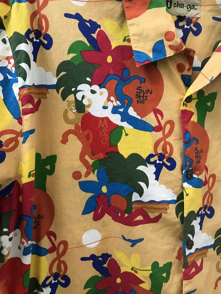 Japanese Brand i cha-ga Japan Abstract Pop Art Camp Collar Hawaiian Shirt Size US L / EU 52-54 / 3 - 8 Thumbnail