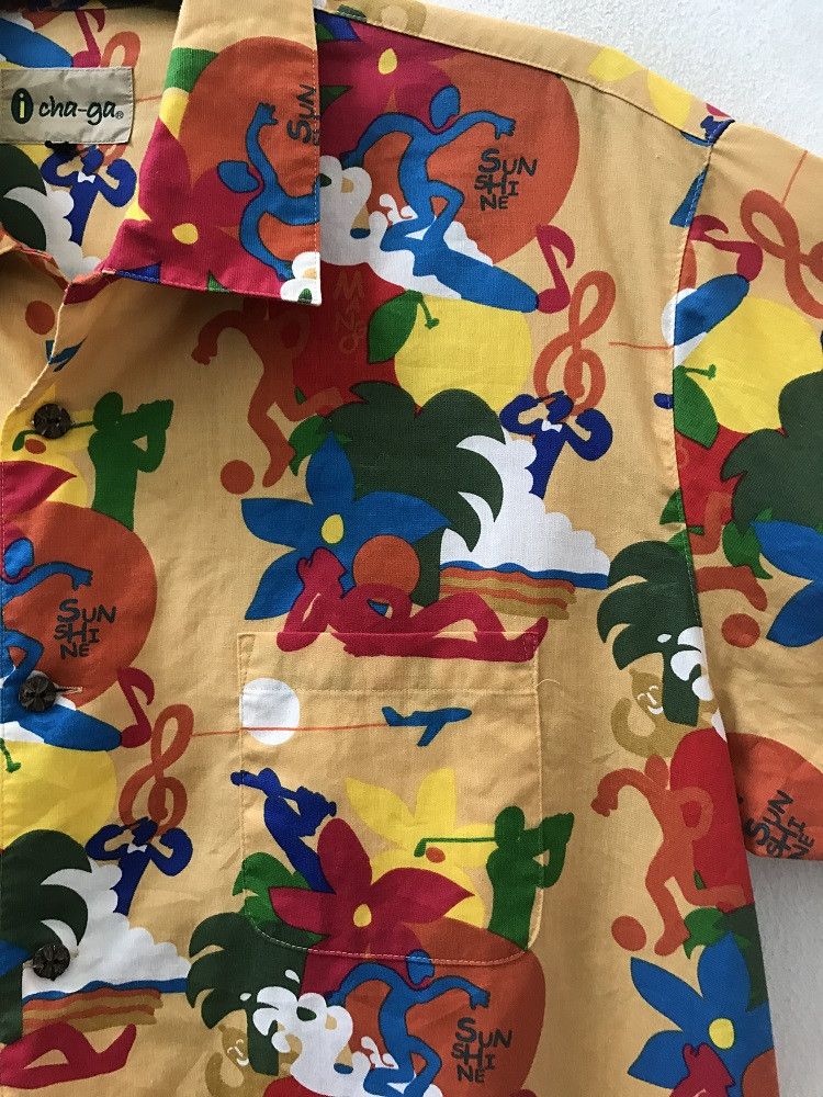 Japanese Brand i cha-ga Japan Abstract Pop Art Camp Collar Hawaiian Shirt Size US L / EU 52-54 / 3 - 4 Thumbnail