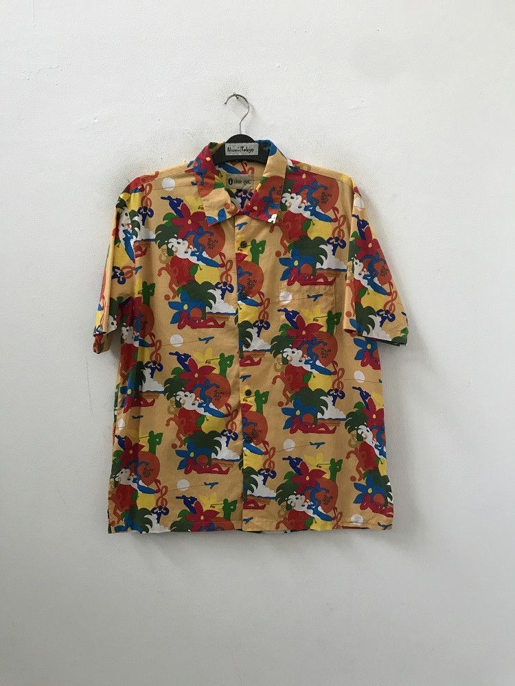 Japanese Brand i cha-ga Japan Abstract Pop Art Camp Collar Hawaiian Shirt Size US L / EU 52-54 / 3 - 2 Thumbnail