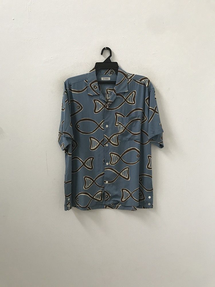 Japanese Brand ATTRIBIS Japan Fish Rayon Camp Collar Aloha Hawaiian Shirt Size US L / EU 52-54 / 3 - 2 Thumbnail