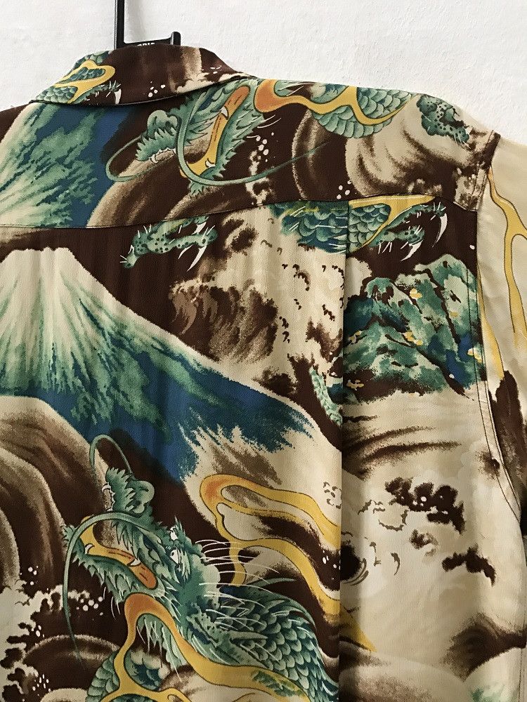 Japanese Brand SS Japan Big Dragon Mount Fuji Rayon Aloha Hawaiian Shirt Size US M / EU 48-50 / 2 - 5 Thumbnail