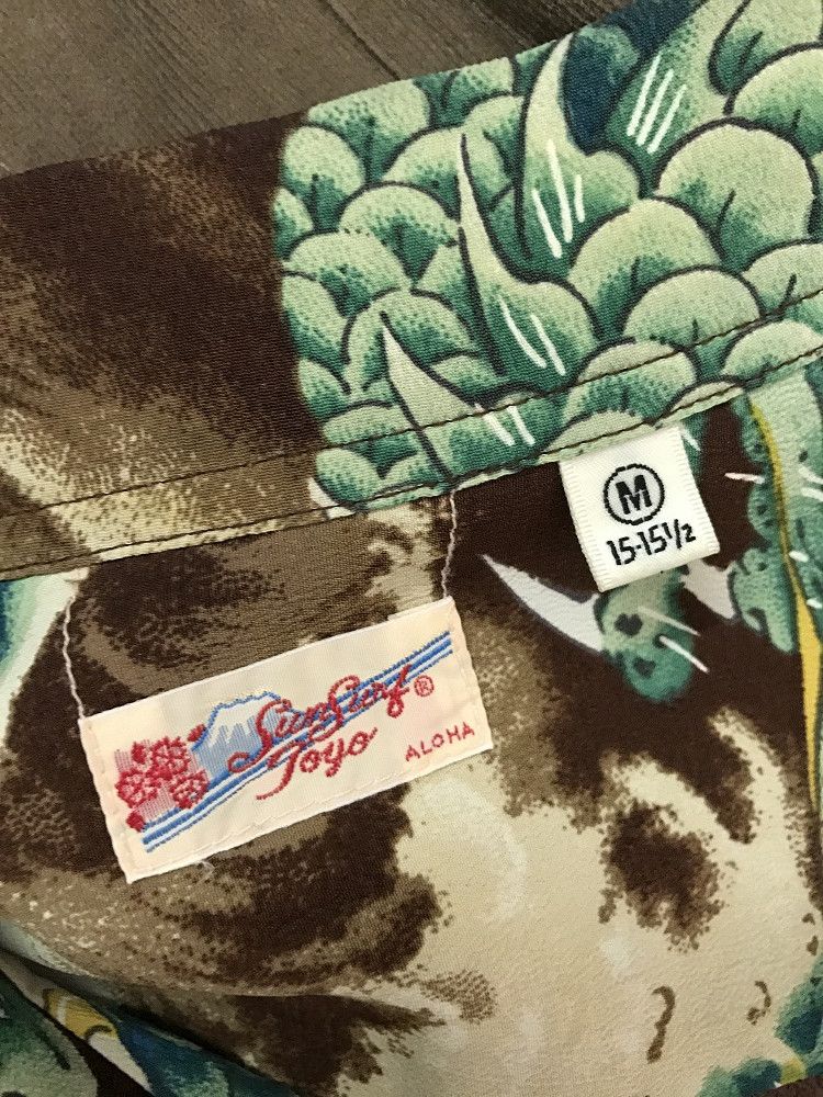 Japanese Brand SS Japan Big Dragon Mount Fuji Rayon Aloha Hawaiian Shirt Size US M / EU 48-50 / 2 - 13 Thumbnail