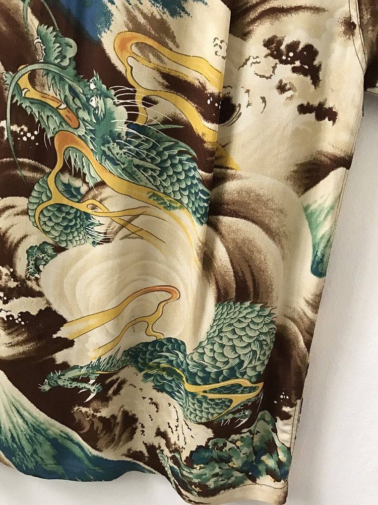 Japanese Brand SS Japan Big Dragon Mount Fuji Rayon Aloha Hawaiian Shirt Size US M / EU 48-50 / 2 - 3 Thumbnail