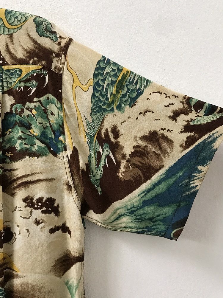 Japanese Brand SS Japan Big Dragon Mount Fuji Rayon Aloha Hawaiian Shirt Size US M / EU 48-50 / 2 - 2 Thumbnail