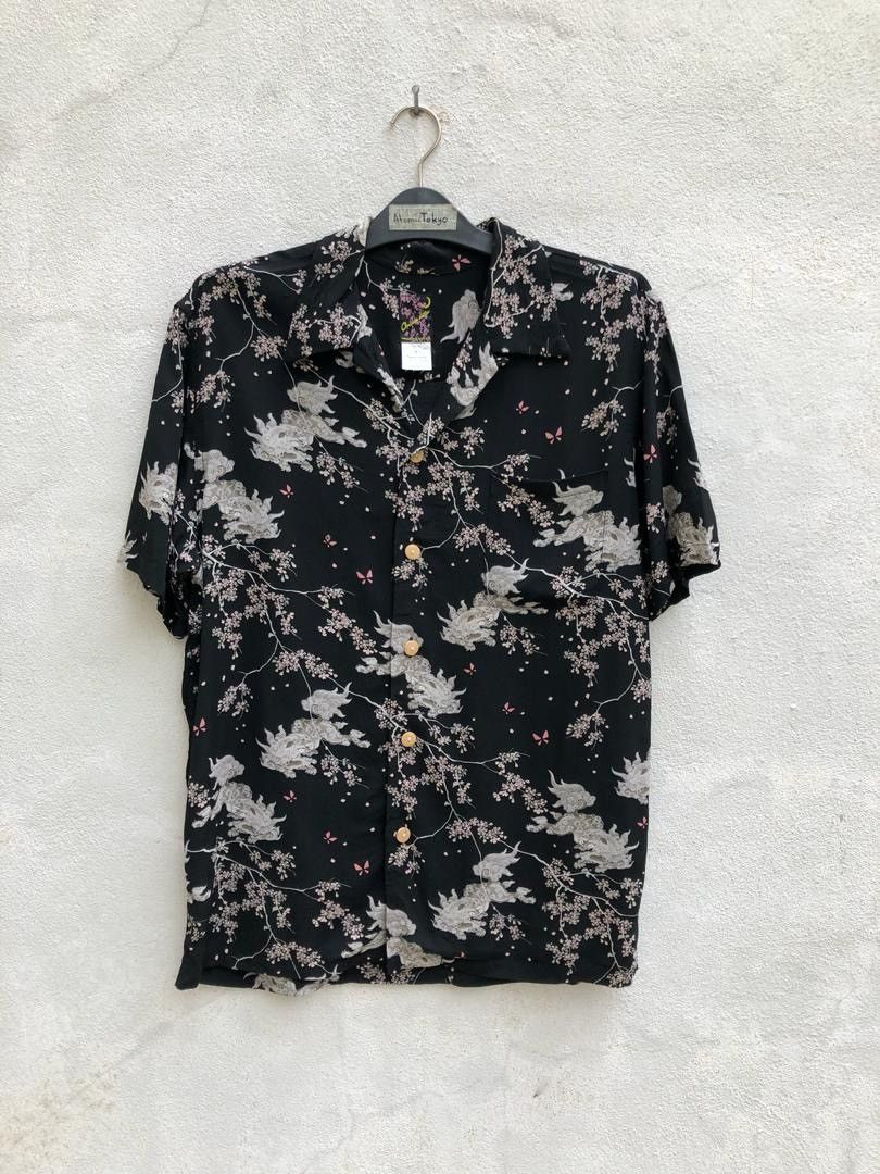 Japanese Brand Japan Brand Japanese Lion Rayon Hawaiian Shirt Size US L / EU 52-54 / 3 - 1 Thumbnail