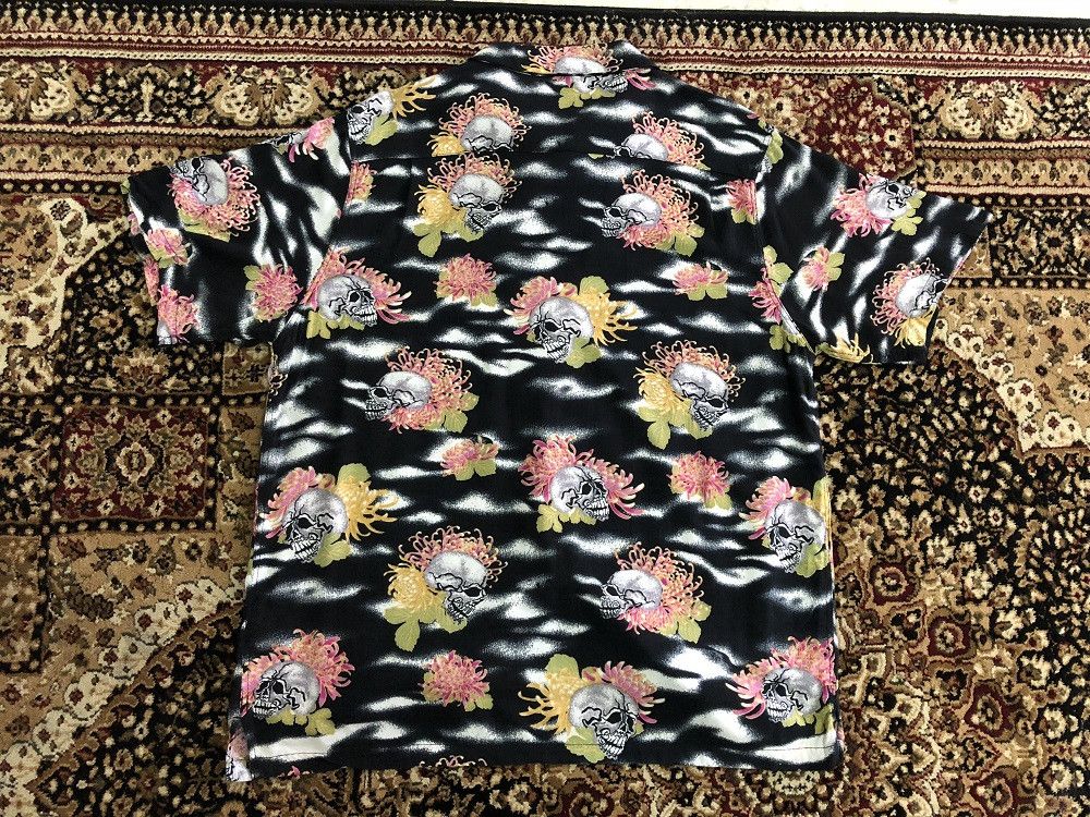 Japanese Brand 👉Japan Hawaiian Skull 💀 Flowers Rayon Hawaii Shirt Size US L / EU 52-54 / 3 - 8 Thumbnail