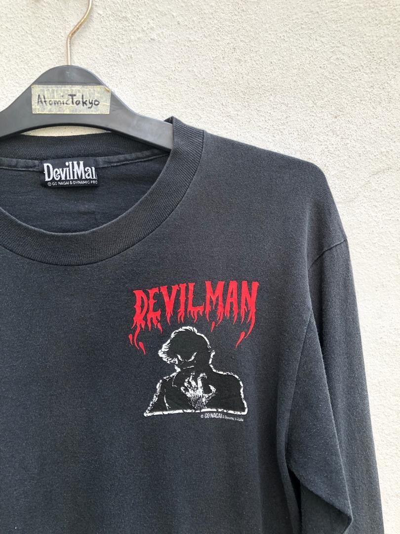 Japanese Brand × Vintage Vintage 90s Devil Man Japan Anime Black Faded Size US M / EU 48-50 / 2 - 6 Thumbnail