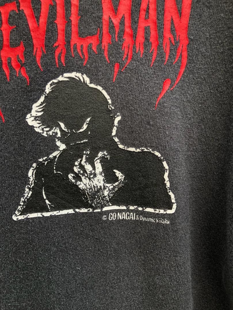 Japanese Brand × Vintage Vintage 90s Devil Man Japan Anime Black Faded Size US M / EU 48-50 / 2 - 7 Thumbnail