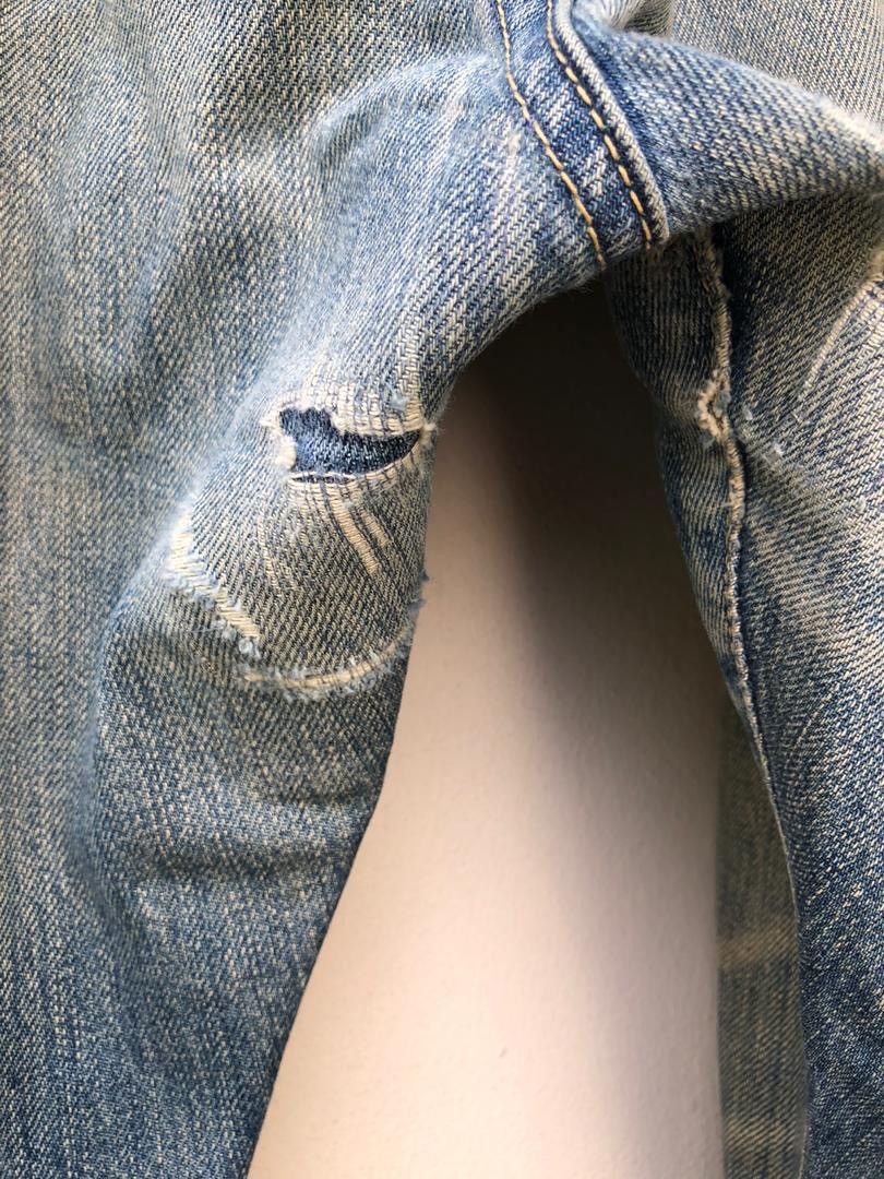 Hysteric Glamour × Vintage Vintage HG Japan Rips Distressed Selvedge Denim Jeans Size US 34 / EU 50 - 12 Thumbnail