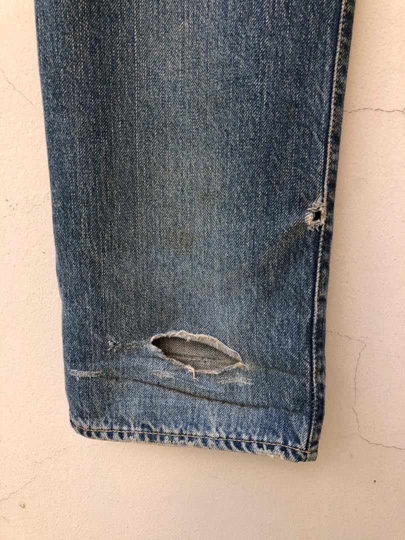 Hysteric Glamour × Vintage Vintage HG Japan Rips Distressed Selvedge Denim Jeans Size US 34 / EU 50 - 16 Thumbnail