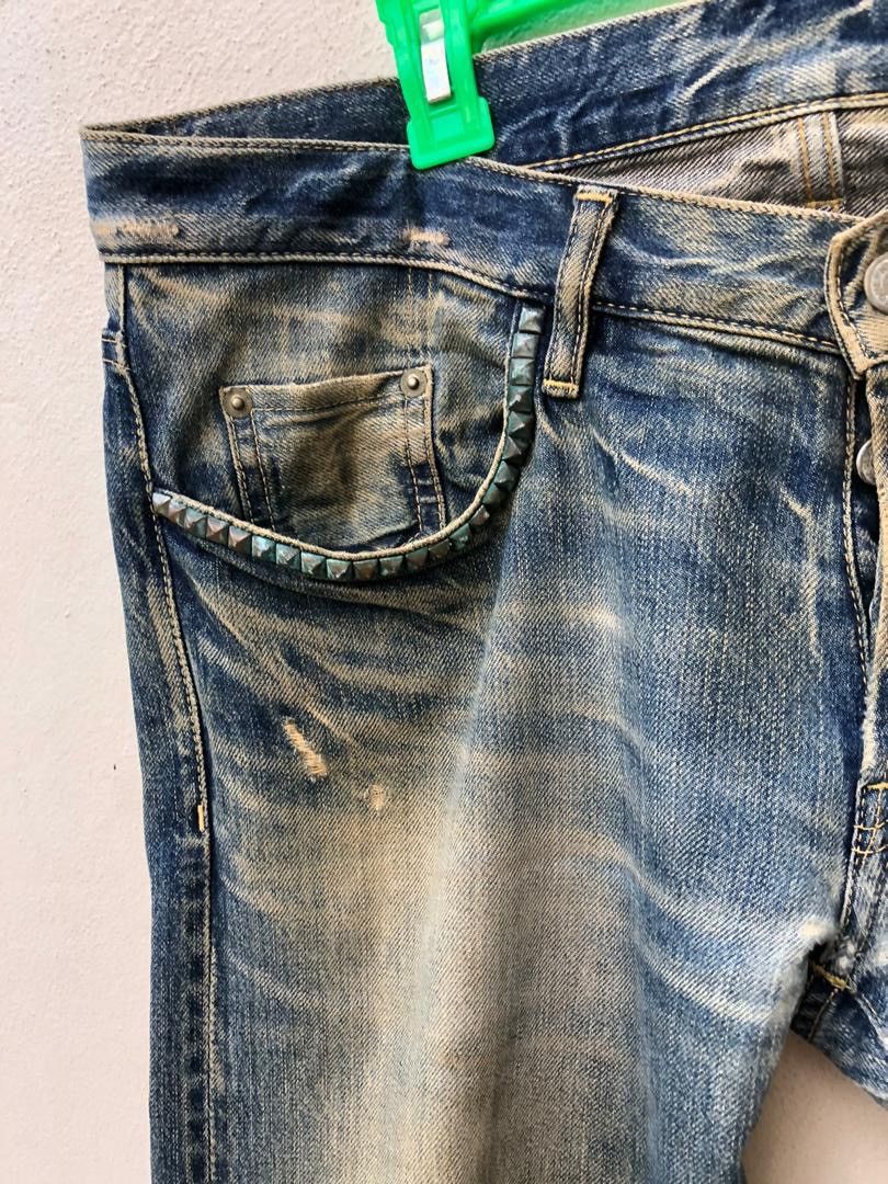 Hysteric Glamour × Vintage Vintage HG Japan Rips Distressed Selvedge Denim Jeans Size US 34 / EU 50 - 4 Thumbnail