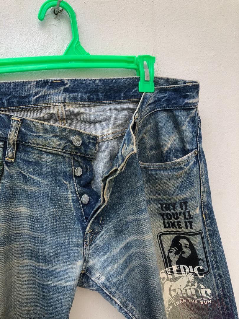 Hysteric Glamour × Vintage Vintage HG Japan Rips Distressed Selvedge Denim Jeans Size US 34 / EU 50 - 3 Thumbnail