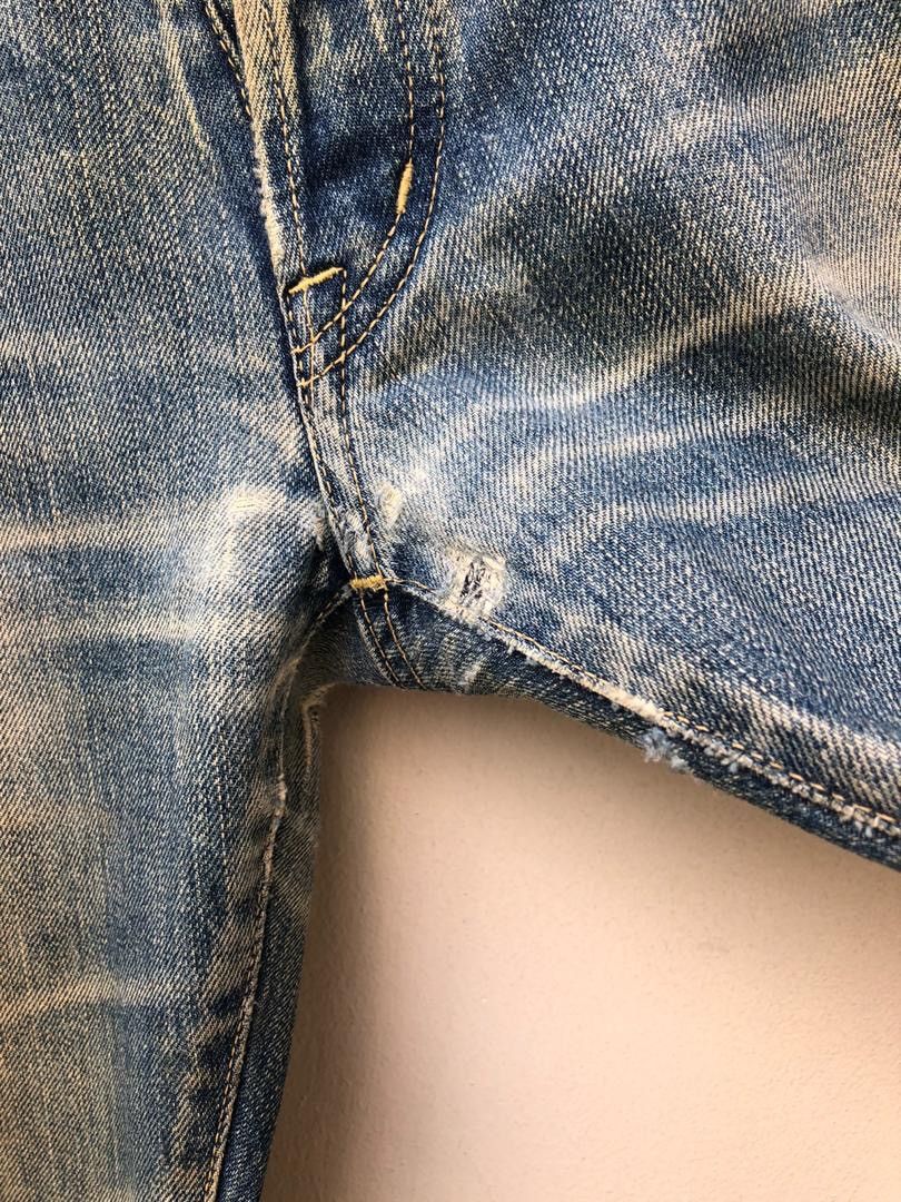 Hysteric Glamour × Vintage Vintage HG Japan Rips Distressed Selvedge Denim Jeans Size US 34 / EU 50 - 5 Thumbnail