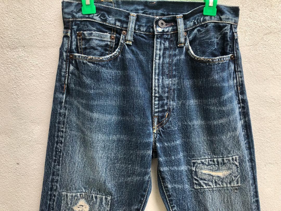 Kapital × Kapital Kountry Kapital Cactus Blue Hand Redline Selvedge Boro Denim Size US 29 - 2 Thumbnail