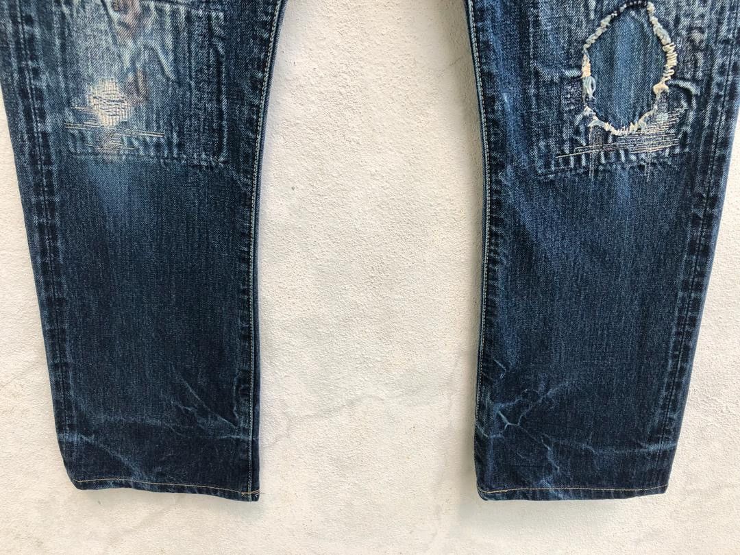 Kapital × Kapital Kountry Kapital Cactus Blue Hand Redline Selvedge Boro Denim Size US 29 - 4 Thumbnail