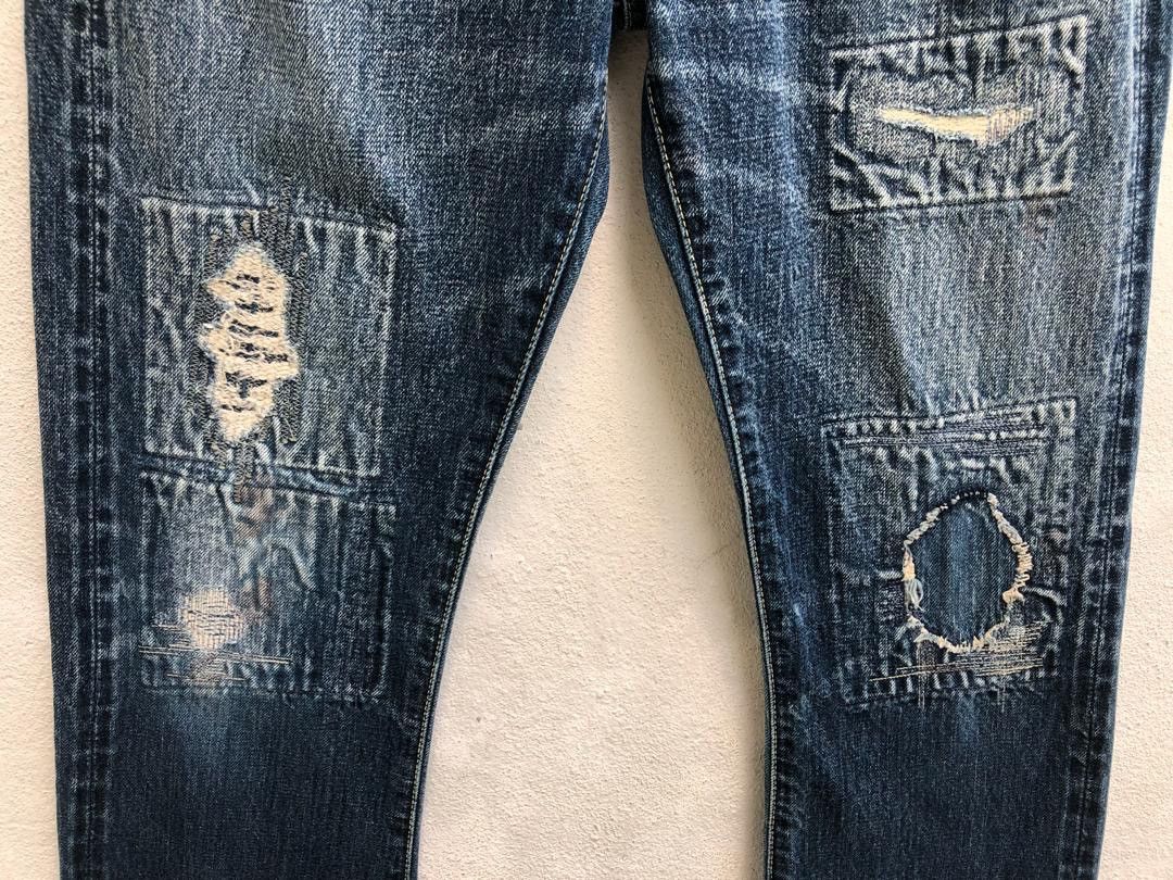 Kapital × Kapital Kountry Kapital Cactus Blue Hand Redline Selvedge Boro Denim Size US 29 - 3 Thumbnail