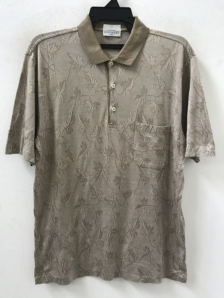 Givenchy Givenchy Paris Gentlemen Made in Italy Floral Polo Shirt Size US M / EU 48-50 / 2 - 1 Thumbnail